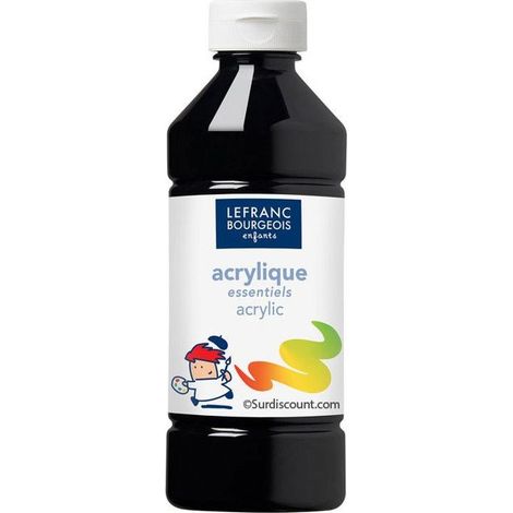 Peinture Acrylique - LEFRANC BOURGEOIS - Noir - 500 ML - Prête à l'emploi - Mixte