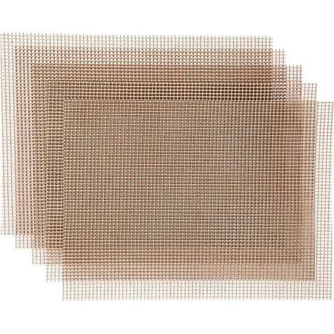 Set mit 5 rechteckigen, rutschfesten Grillmatten – 40 x 30 cm, wiederverwendbar und zuschneidbar (1/5)