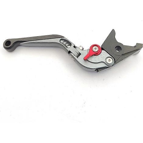 Convient pour la moto BMW C650GT, poignée de frein à main droite modifiée en alliage d'aluminium, accessoires de levier de klaxon (gris, 1 télescopique pliable) (1/5)
