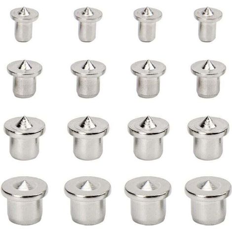 16 pièces Alignement de Bois Pointe Centrage de Goujon Outil de Centrage de Goujon pour le Travail du Bois au Centre de la Goupille, XU, 6 mm 8 mm 10 mm 12 mm (Solide) - KZQ