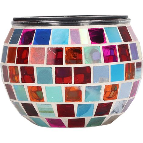 Lumière Solaire Décorative en Verre Coloré Forme Rhombe pour Mariage et Jardin (1/5)