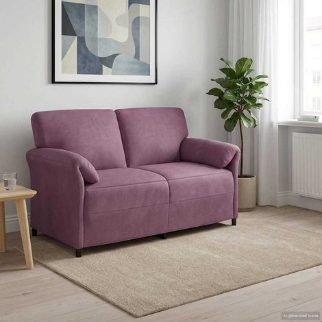 Sofá de 2 Plazas Morado 158 x 83 x 95 cm Terciopelo
