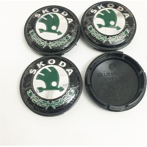 Lot de 2 badges voiture Skoda 56mm et 65mm, emblèmes capot et carrosserie pour modèles compatibles (1/5)