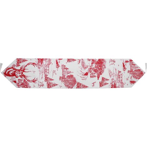 Nappe de Noël avec Motif Cerf Rouge, Décoration de Table Imprimée (1/5)