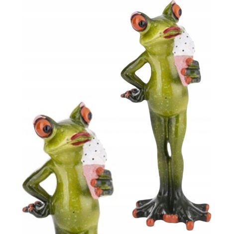 Dekorative Froschfigur mit Eis (1/5)