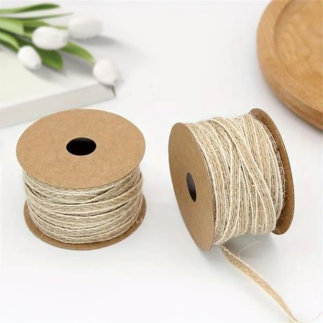 Nastro in juta naturale da 10 m per Natale, Halloween, compleanno, festa, decorazione, regalo, confezionamento fiori (1/5)