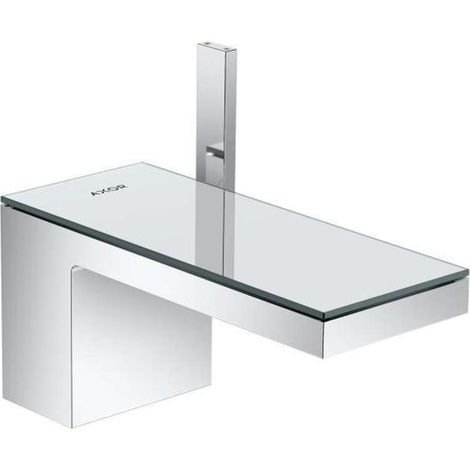 Axor MyEdition - Miscelatore da lavabo con sistema di scarico Push-Open, cromo/vetro a specchio 47010000 (1/5)