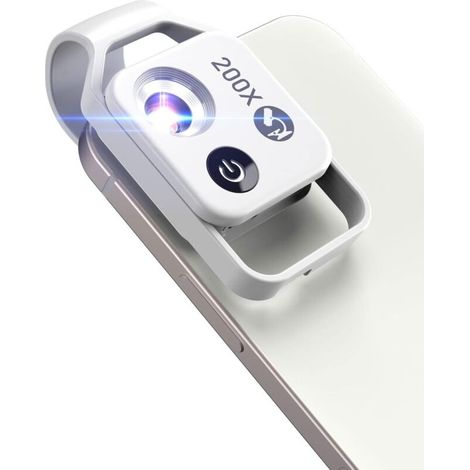 Microscopio portátil para teléfonos móviles, aumento de 200x, herramienta de descubrimiento científico para objetos pequeños e insectos - Crezuo