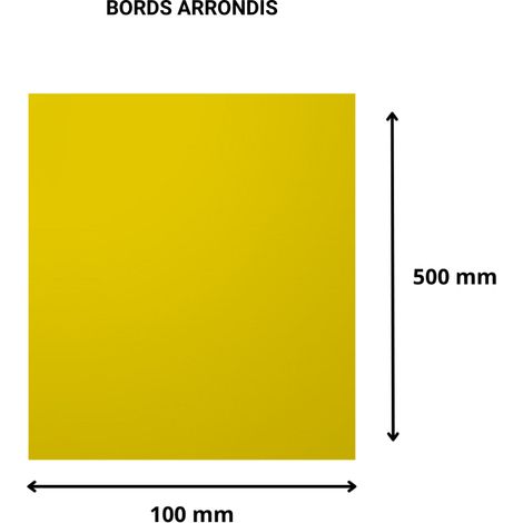 Plaque verre acrylique miroir or 3 mm - 10 x 50 cm (100 x 500 mm) - Verre synthétique - Bord arrondis - Plexiglass