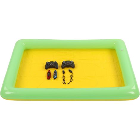 Bateau hors-bord radiocommandé 2,4 GHz avec piscine gonflable, étanche et rechargeable pour baignoires et piscines pour enfants. (1/5)
