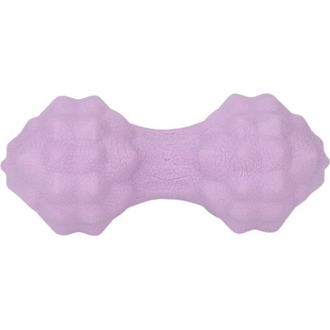 Balle de massage en forme de cacahuète ergonomique multidirectionnelle pour soulager le stress - Double balle de lacrosse souple violette (1/5)