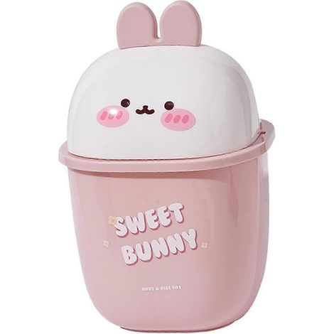 Poubelle de comptoir, corbeille à papier, mini poubelle de bureau avec couvercle rabattable, idéale pour la salle de bain ou la maison.-White