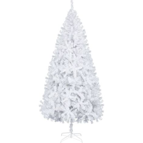 Weißer Weihnachtsbaum mit Eisenständer, 2,13 Meter hoch und 950 Zweige (1/4)