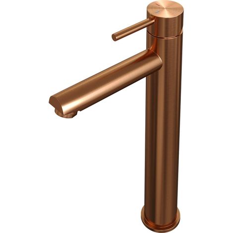 Brauer Copper Edition Robinet lavabo rehaussé poignée standard ColdStart Cuivre brossé PVD (1/5)
