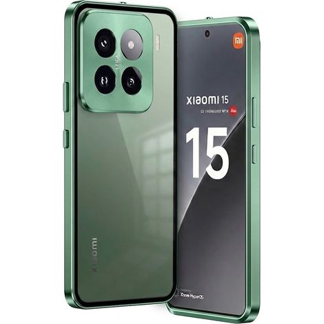 Custodia per Xiaomi 15, custodia con cornice, verde (1/5)