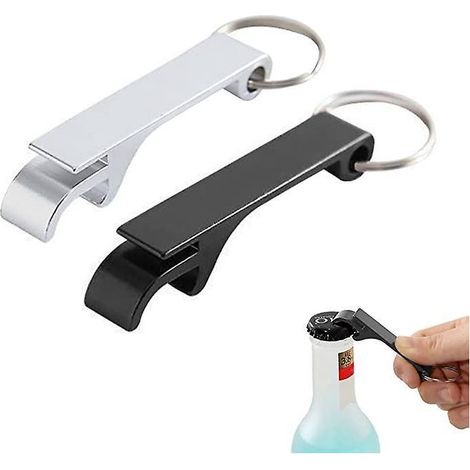 ouvre-bouteille Porte-cls (lot De Deux Noir + Argent), Ouvre-bouteille Porte-cls Porte-cls Poche Porte-cls Petit Bire Ouvre-bouteille Quotidien Po (1/5)
