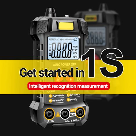 M167 Digitales Multimeter mit automatischer Bereichswahl, LED-Spannungsprüfer für Einsteiger und Wartungsbegeisterte (1/5)