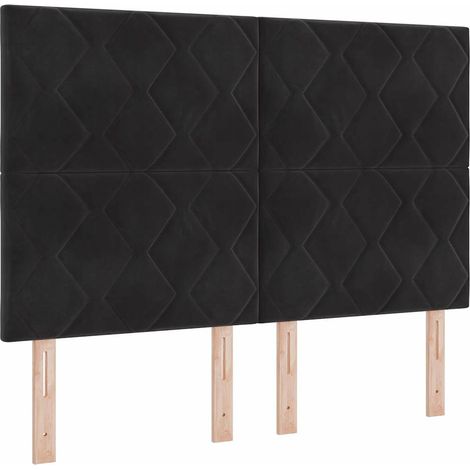 Maison Exclusive - Cabecero LED Negro 144 cm Terciopelo
