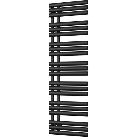 Percival - Black Towel Radiator - H1592mm x W500mm (1/3)