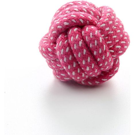 3 pièces zhuang animal de compagnie coton corde tissé balle chien jouet Teddy dentition résistant jouet pour chat(rose) (1/5)