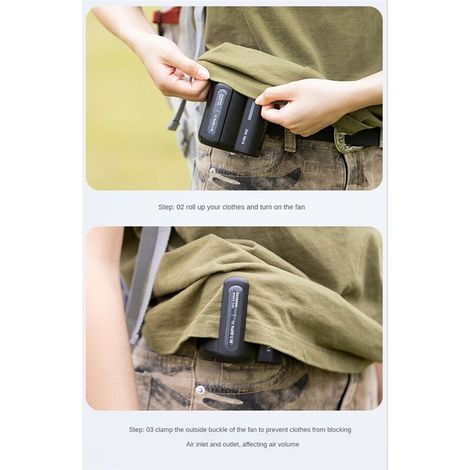 Tragbarer USB-Hängeventilator, 4500 mAh, elektrisch wiederaufladbar, Outdoor-Sport-Klimaanlage-Ventilator-B (1/5)