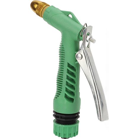 Pistolet à eau pour le lavage de voiture, vert, long embout, matériau ABS épais et écologique, poignée antidérapante, outils de lavage de voiture (1/5)