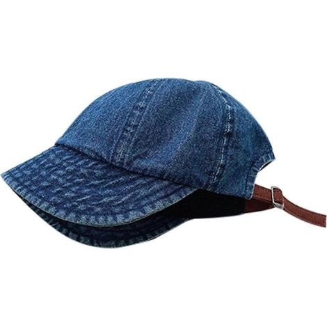 Chapeau de plage pour enfant, chapeau en jean, casquette de baseball pour bébé fille/garçon, bleu clair (1/5)