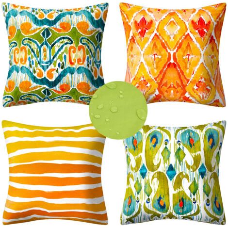 Sollbry Lot de 4pcs Housses de Coussin 45x45cm style ethnique Vintage Taie d'oreiller