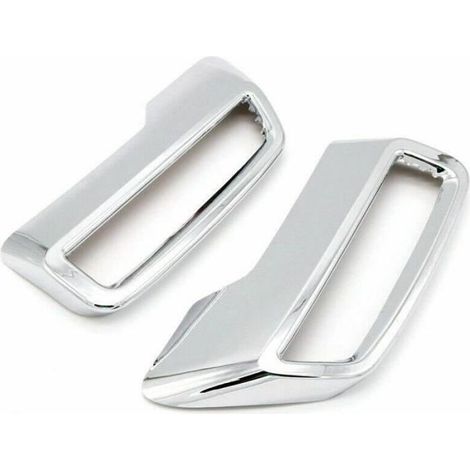 Garniture de décor de couvercle de pot d'échappement arrière chromé 2 pièces pour Peugeot 3008 5008 2017 2019 Silver -GE261 (1/4)