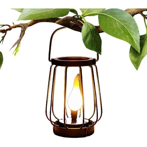 Solarlaterne, Vintage-Metalllampe, wasserdicht Außenbeleuchtung, Solarlaterne für Terrasse, Garten, Veranda, Balkon, Rasen, Eingang, Parkplatz, Hängendes Geschenk (1/5)
