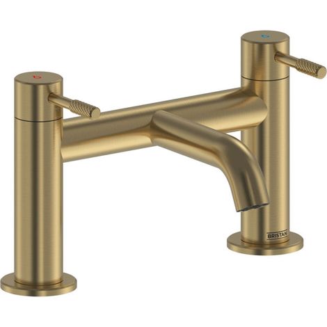 Bristan Molida Bath Filler Tap Pillar Mounted - Brushed Brass