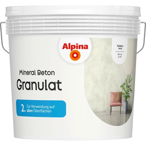 Alpina Mineral Beton Granulat weiß 6 kg Innen