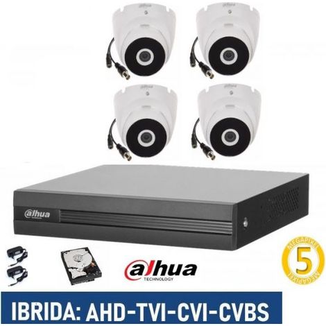 KIT Videosorveglianza Dahua 5MPX 4 Canali Analogico