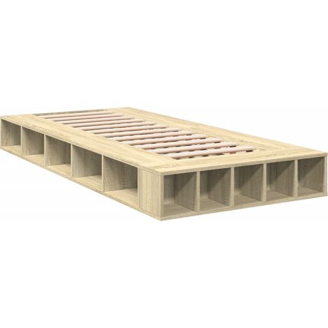 Bed Frame without Mattress Sonoma Oak 90x200 cm vidaXL (1/4)