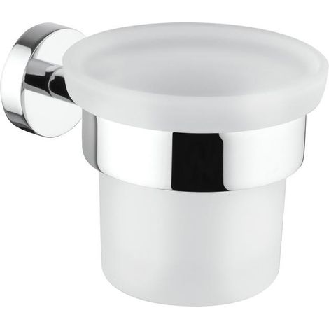Porte-savon mural en laiton et verre satiné Mamoli 000006740001 Chromé (1/2)