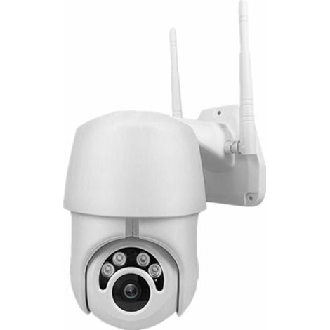 Camera De Surveillance Extérieure PTZ - 1080P WiFi - Zoom Numérique - Vision Nocturne Couleur 5 à 15 m - Audio Bidirectionnel - Rotation 355°/80° - Carte MicroSD Jusqu’à 128 Go