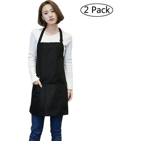 Dieses Set aus zwei wasserdichten und verstellbaren Schürzen ist fleckenabweisend, hat zwei Taschen und ist für Damen und Herren geeignet. Ideal für kulinarische Tätigkeiten wie die Zubereitung von Sp (1/5)