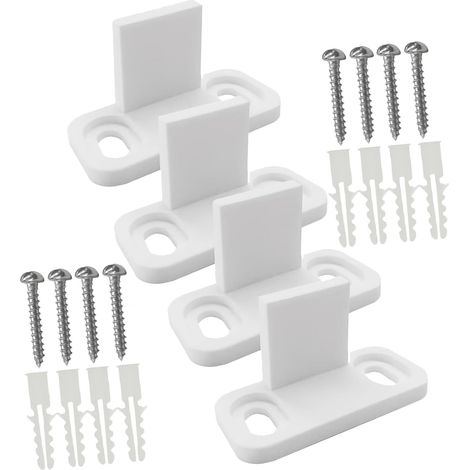 lot de 4 guide de sol pour porte de grange coulissante, plastique (1/5)