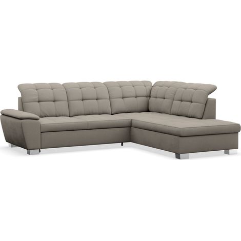 Selsey Jamaal - Ecksofa mit Schlaffunktion und Stauraum, rechtsseitig, taupe (1/5)