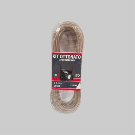 Kit cavetto stendibiancheria matassa ø 4 mm - 20 mt - con due fermacavi (1/2)