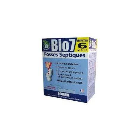 Entretien fosses septiques BIO 7 – Traitement 480g – Écologique et efficace pour assainissement individuel – Compatible avec tous types de fosses – Ab7 Industrie