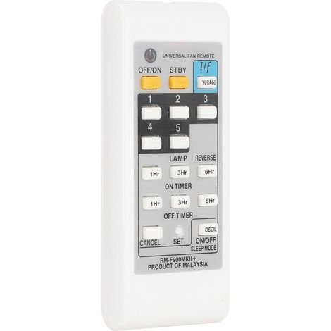 Télécommande universelle blanche en ABS pour ventilateur électrique, robuste et durable, compatible avec KDK et ELMARK. (1/5)