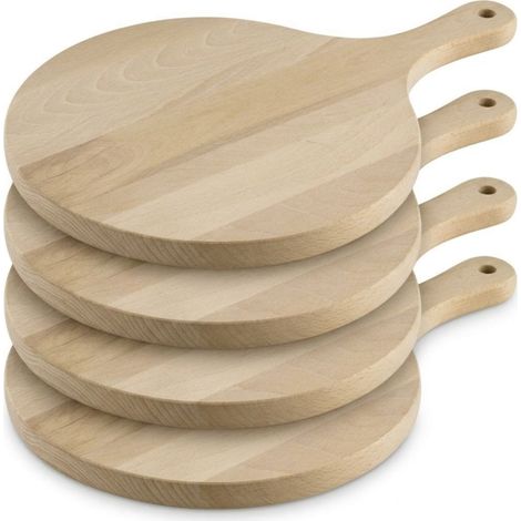 4 planches à pizza 30 cm en bois Fackelmann Boissellerie (1/5)