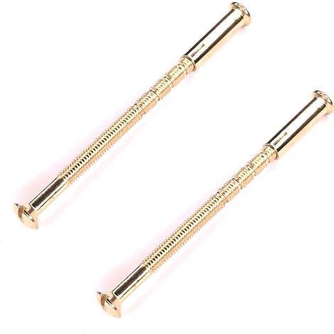 Cyclingcolors – Lot de 2 vis relieuse M4 sécables 35 à 65mm – Laitonné pour assemblage de meubles – Pour bois dur et teck