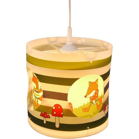 LED Kinderzimmer Dreh-Pendelleuchte Lampenschirm drehend Motiv Fox (1/5)