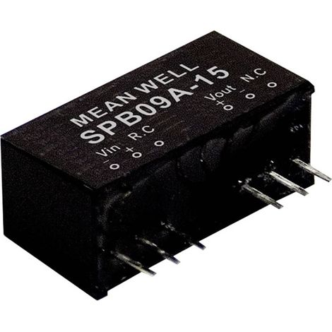 Module convertisseur CC/CC Mean Well SPB09C-15 Nbr. de sorties: 1 x 600 mA 9 W 1 pc(s) Q123742 (1/2)