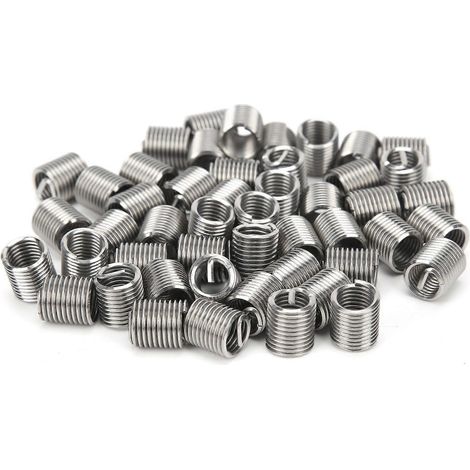 50 Stück Gewindeeinsätze, Reduziermuttern-Reparaturwerkzeug, Edelstahl, M8x1,25x2D