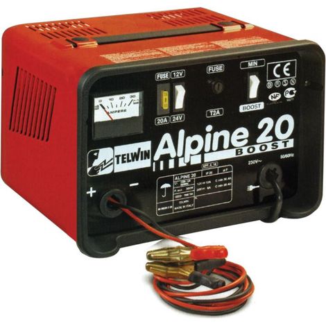 Caricabatteria Telwin Alpine 20 Boost 12-24V 18 A per Batterie ad Elettrolita