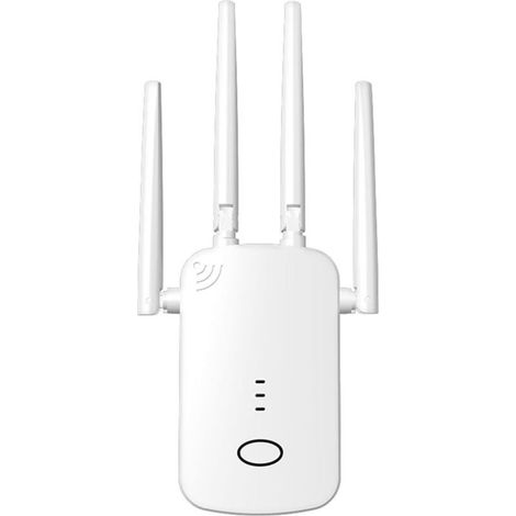JSSEVN-Extensor WiFi, amplificador de señal inalámbrica de 300 Mbps con 4 antenas de alta ganancia, para hogar, oficina o dormitorio, cobertura de hasta 80 m².