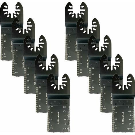 10 Pcs Multifonction Saw Blades Accessoires, 34Mm Outil Multifonction Lames, Outils Oscillants Multifonctions Univers, De Scie Univers Pour Fein Multimaster, Makita, Dewalt Et Plus Encore (1/5)